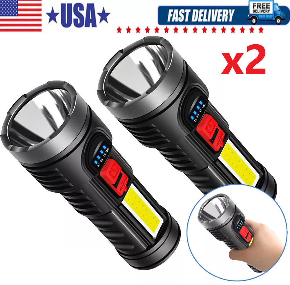 Super Bright 999000000 LM LED Torch Tactical Flashlight Lantern Rechargeable US