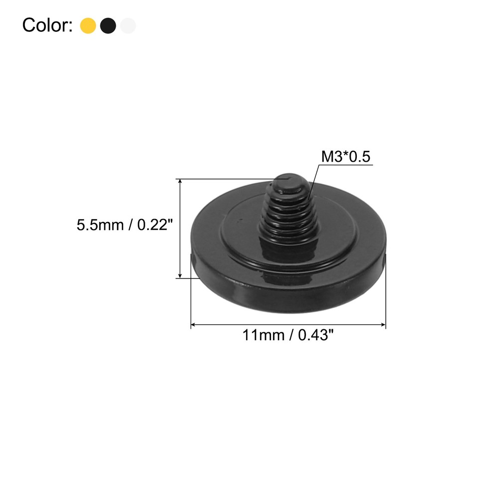 Camera Shutter Button 3pcs Shutter Release Button Concave,Black White Yellow