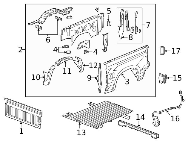 Genuine GM Wheelhouse Panel 84675329