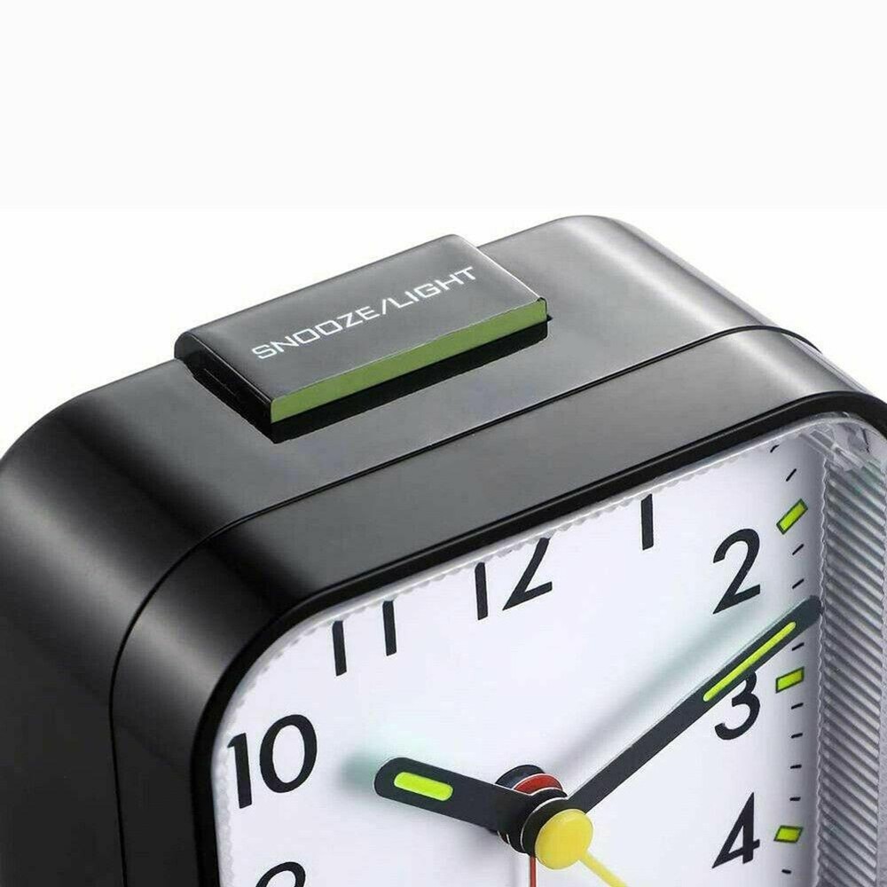 Bedroom Alarm Clock Small Alarm Clock Small Square Bedside Clock Black