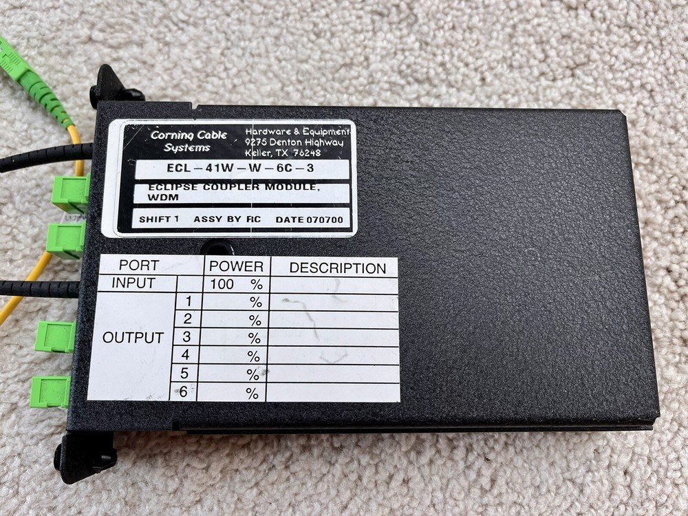 Corning Optical ECL-41W-W-6C-3 Eclipse Coupler Module WDM 1310 1550 SIECOR
