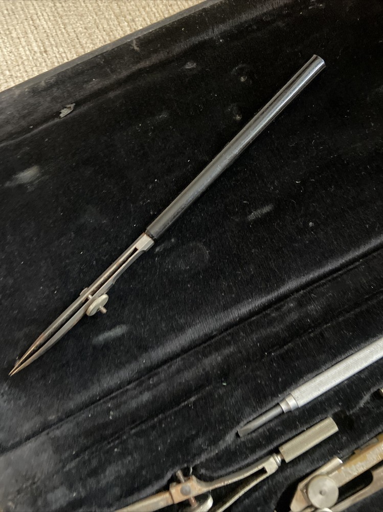 Antique Anker precision compass Technical Architect Cased drawing set