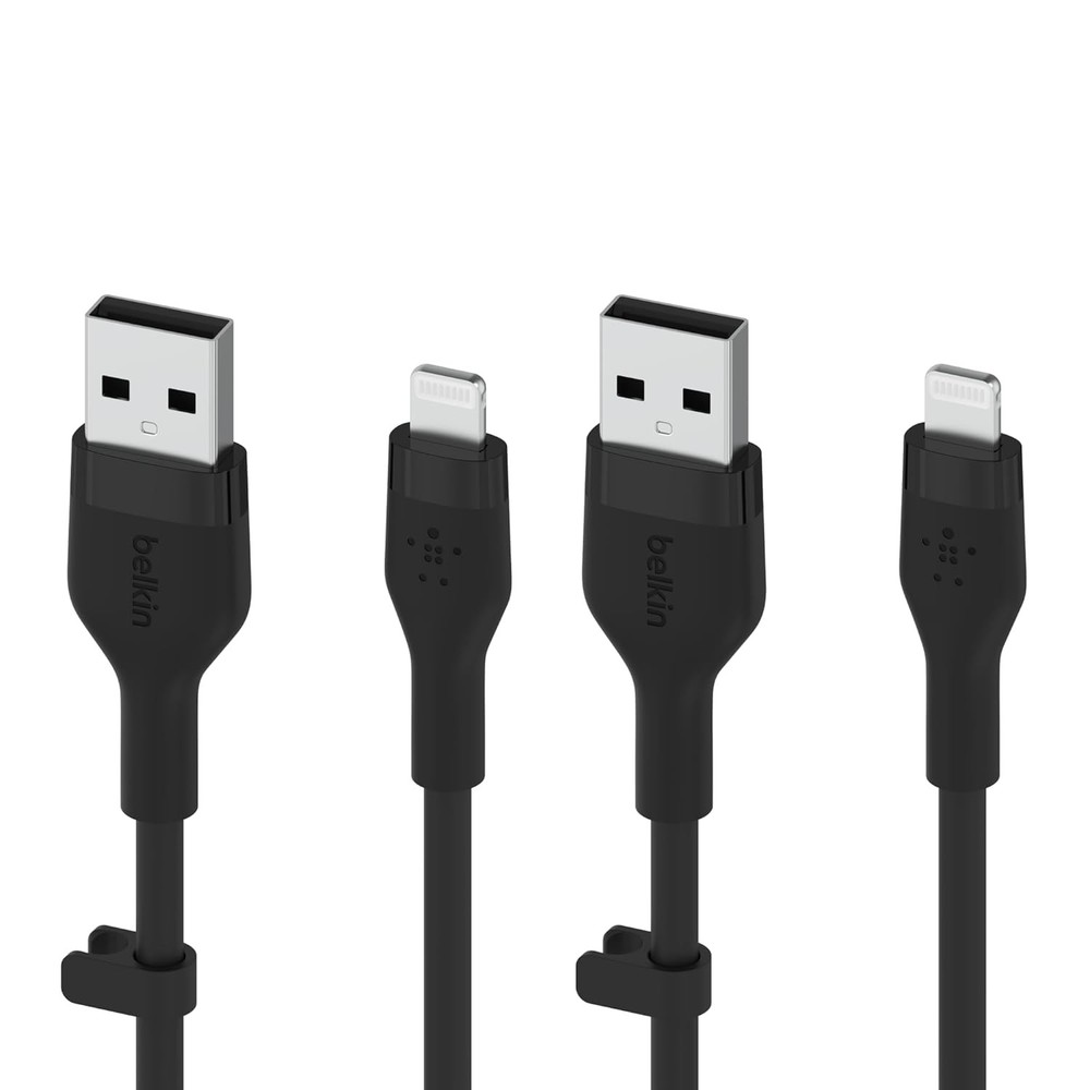 Belkin BoostCharge Flex USB Type A to Lightning Cable (3M) MFi Certified, 2-Pack