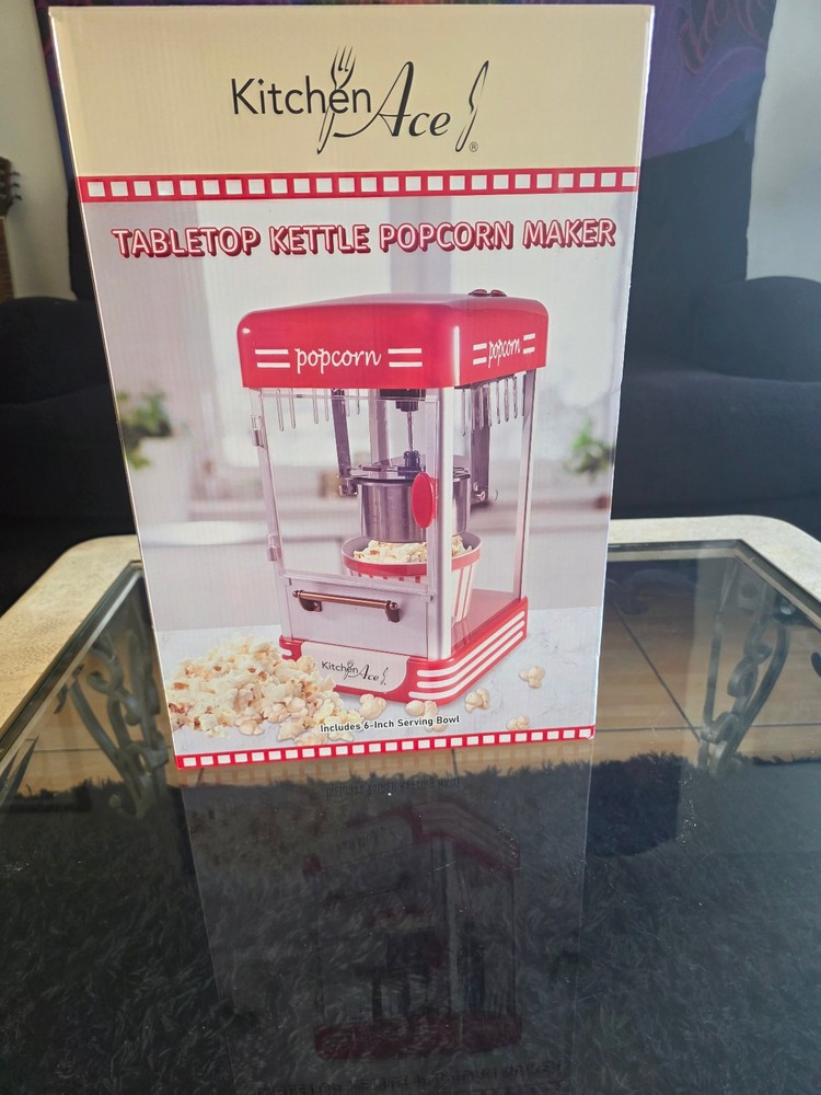 KITCHEN ACE TABLETOP KETTLE POPCORN MACHINE