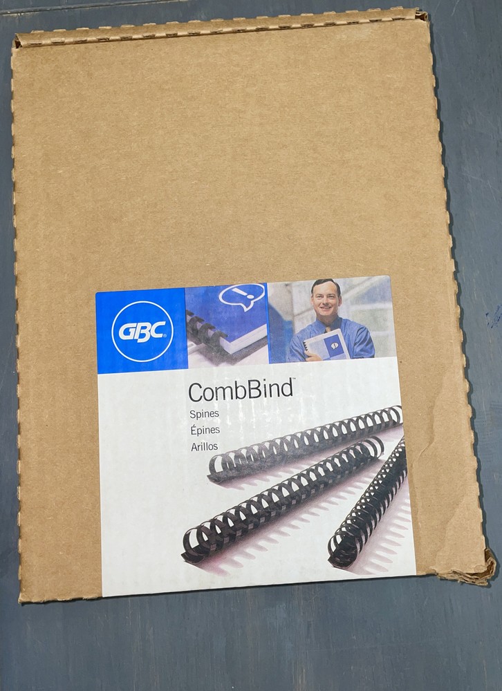 CombBind Standard Spines, 1/2 Diameter, 85 Sheet Capacity, Black, 100/Box