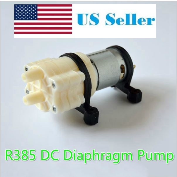 12V DC R385 Aquarium Pump Fish Tank Motor Diaphragm Water/AIR Pump + 2m Wire