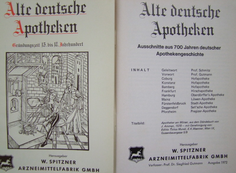 Spitzner - Old German Pharmacies, 5 Issues In A Box, Used, Good Condition