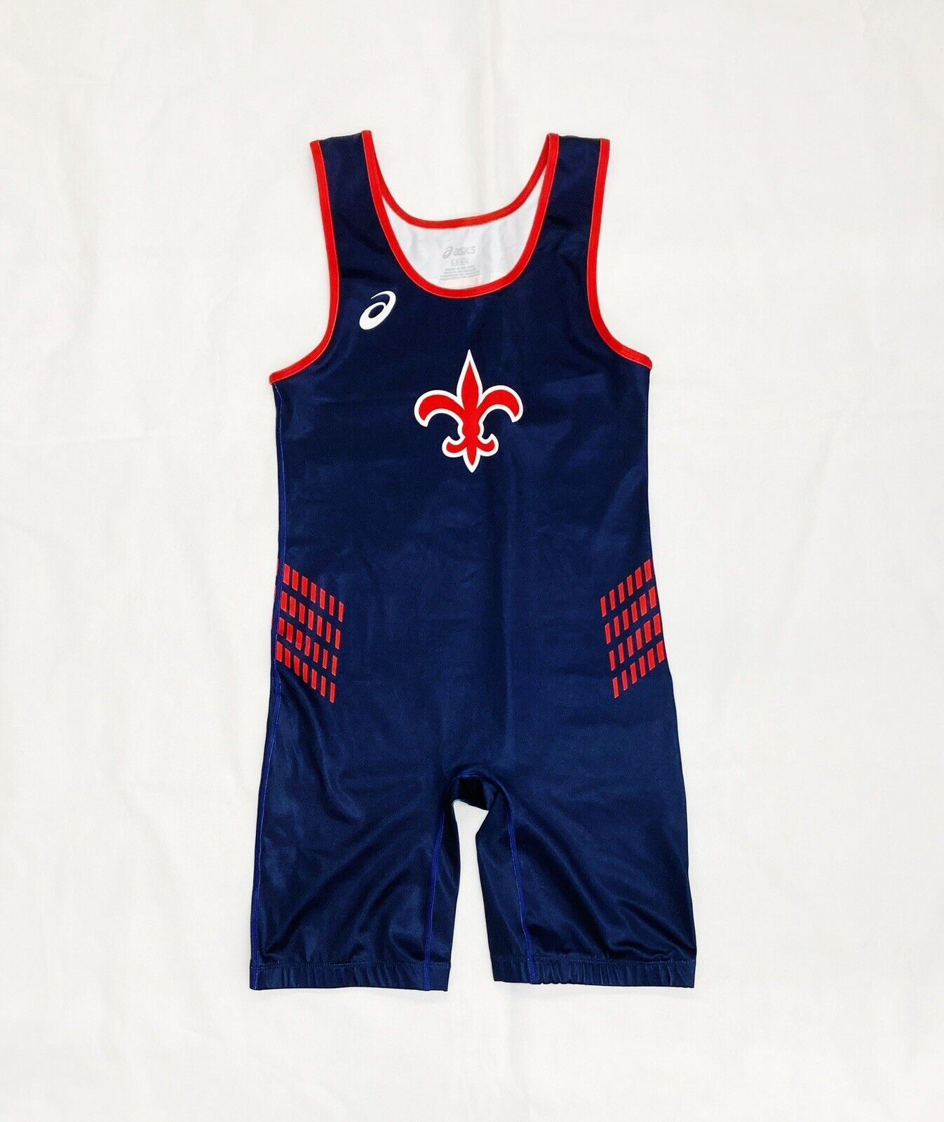 Asics CBW Saints Wrestling Training Singlet Men's Large Navy/Red SJ8400A