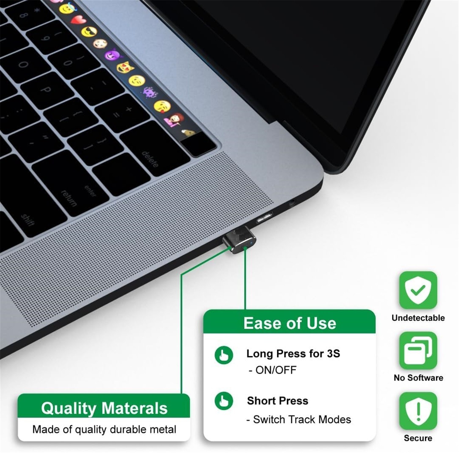 USB Mouse Jiggler Wiggler Mover Shaker Undetectable for Computer Laptop New