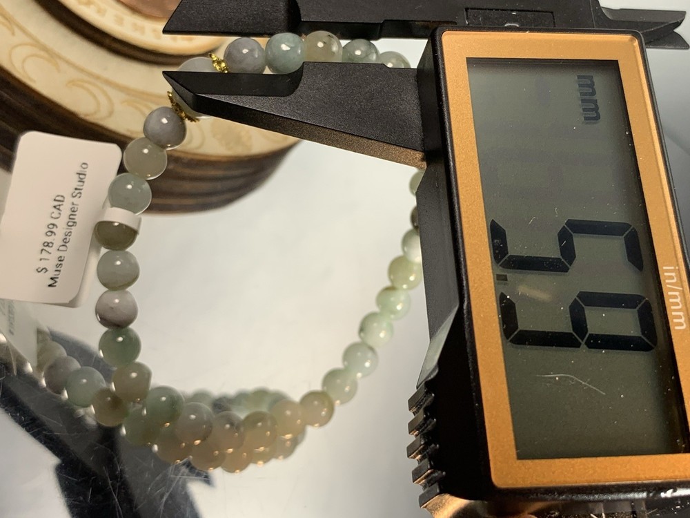 Authentic Natural Burmese Jade Jadeite Bead Bracelet