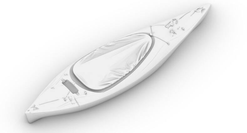 3D Printed 1/72 canoe Unpainted