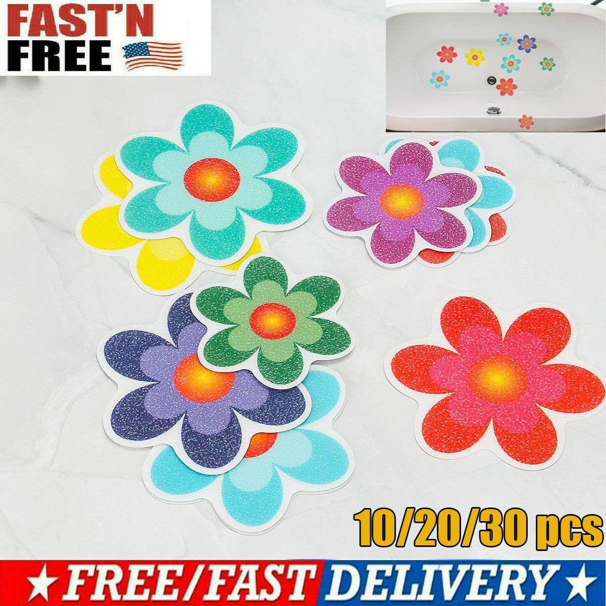 Non Slip Flower Stickers Decals Tape Mat for Bath Tub Stairs Shower Appliques