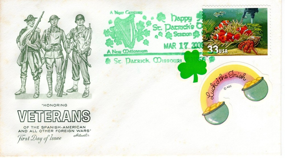 HAPPY ST PATRICK DAY,  ST PATRICK, MO 2000    FDC14905