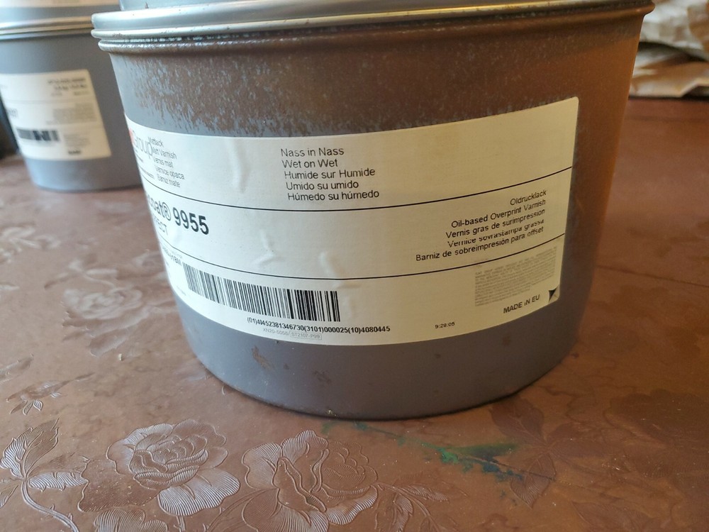 Novacoat 9955 Dual Effect Varnish 2 Cans Offset Printing K+E flintgroup