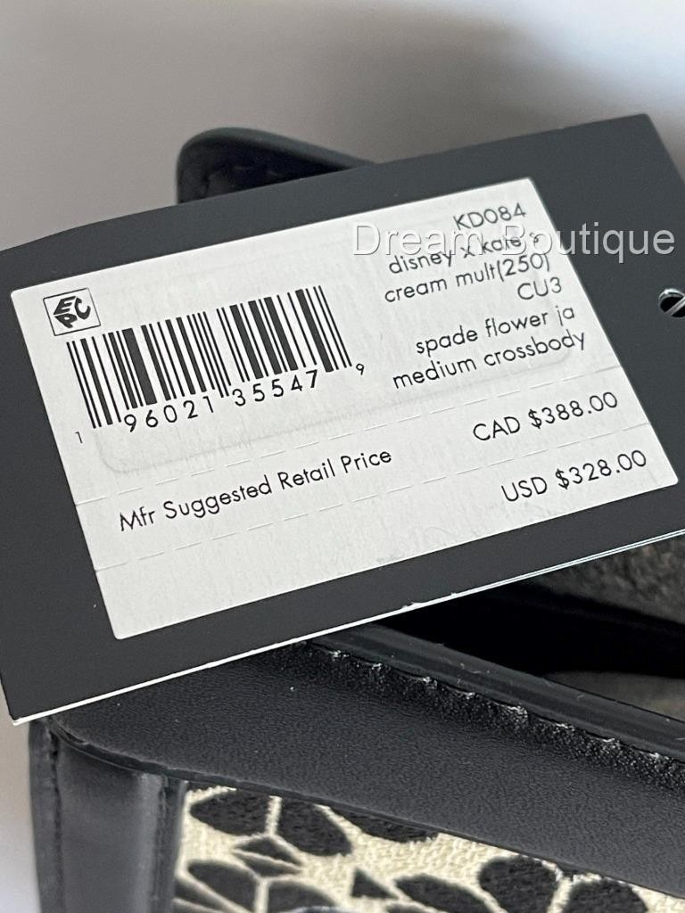 Kate Spade X Disney 100 Mickey & Minnie Jacquard Crossbody Handbag NWT