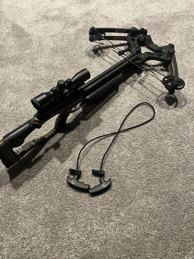 Crossbow Black Camouflage with Scope and Rope Cocking Device