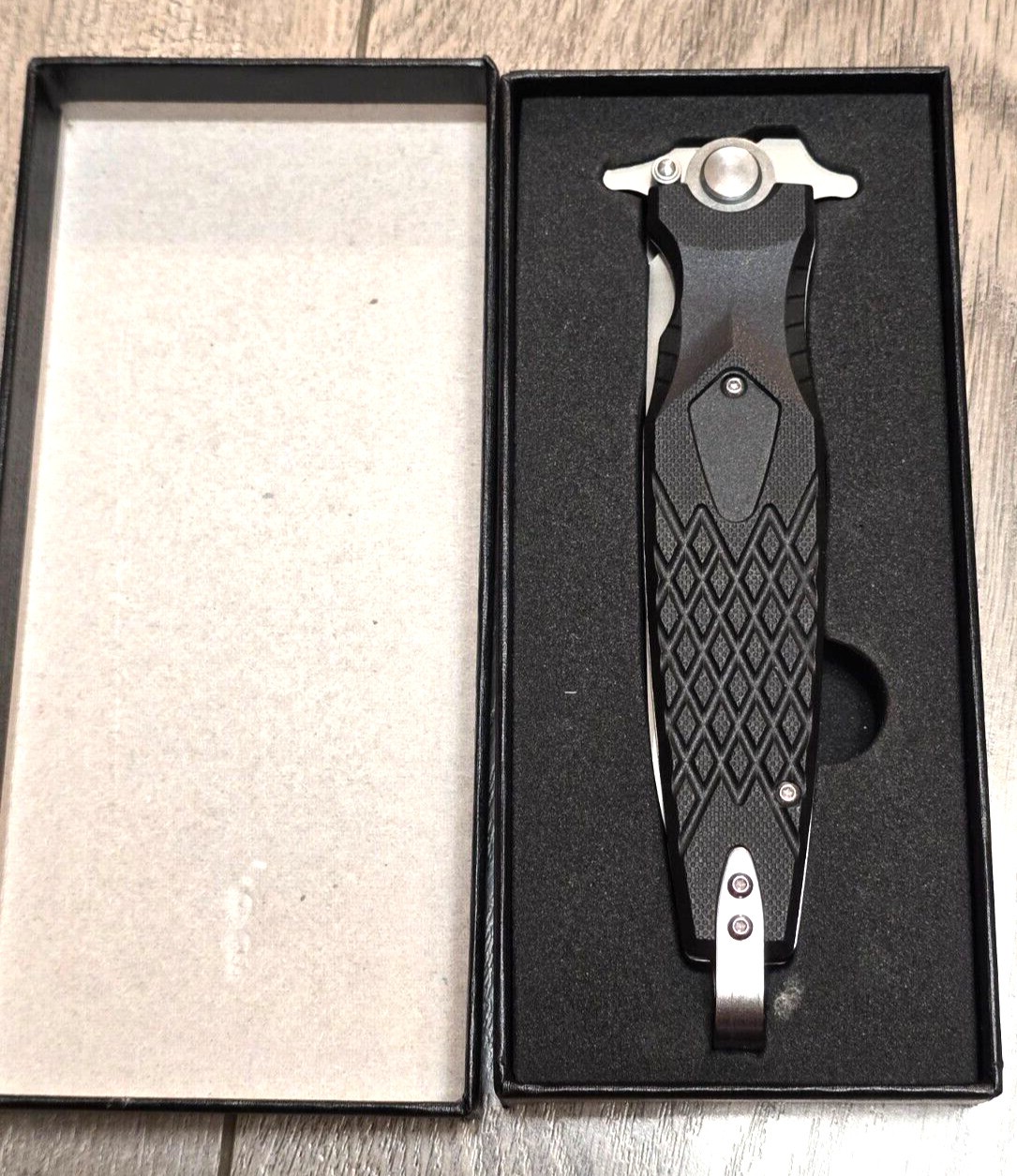 HOKC Large 10-1/2" Pocket Knife 4-3/8" D2 Blade Finger Flipper & Pocket Clip