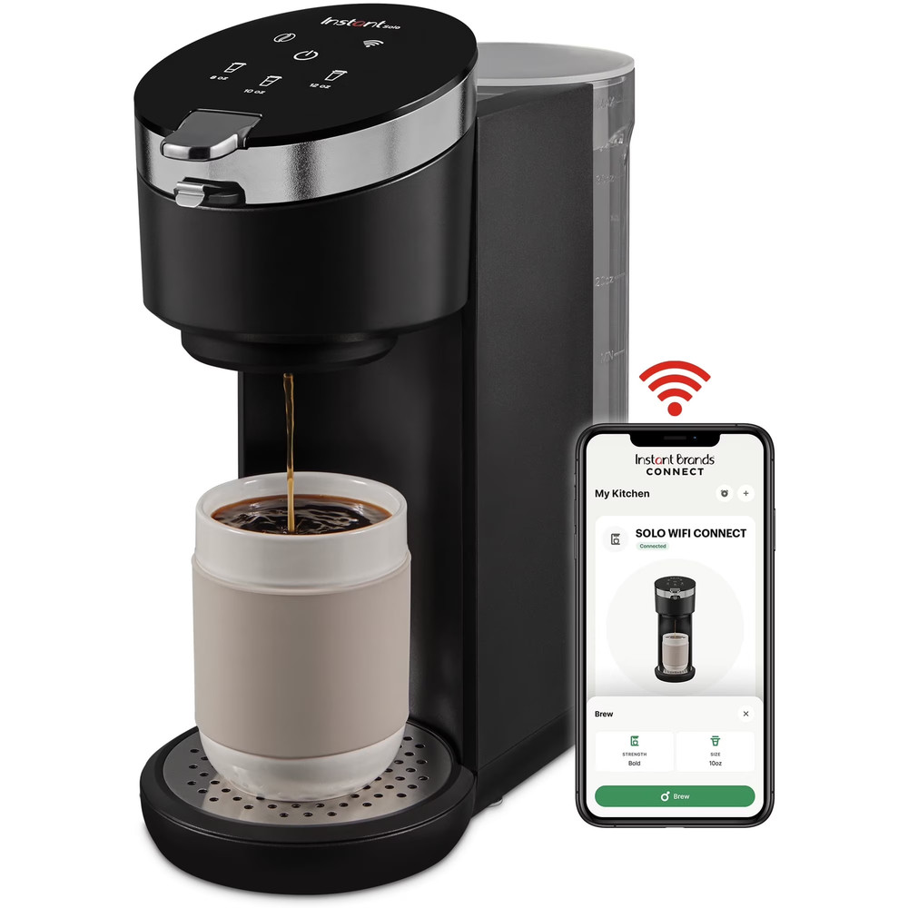 Instant Solo Single Serve Coffee Maker with Wifi Connection and Customizable