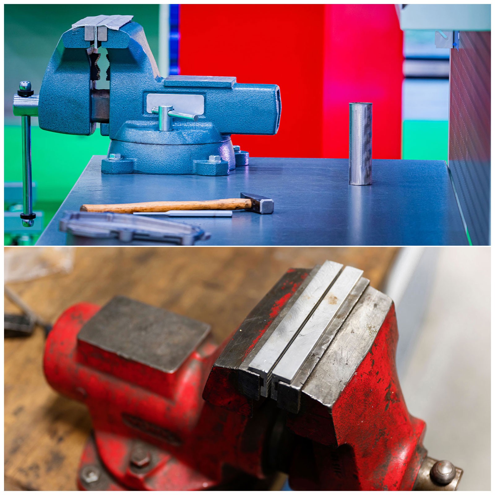 Aluminum Vise Jaws 6" Magnetic V-type Soft Rubber Pads Covers Silver