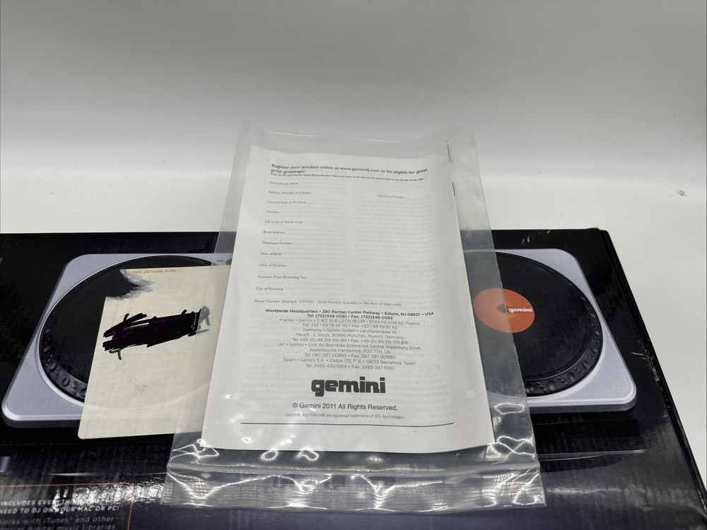 Gemini Firstmix Digital USB DJ Controller For PC for Microsoft & Apple w/ Disc