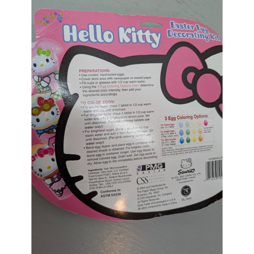 Hello Kitty Easter Egg Decorating Kit Sanrio Vintage 2004 NEW