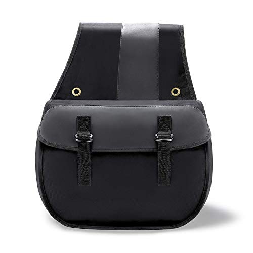 Quick-Easy Universal Fit Throw Over Motorcycle Canvas Biker Cargo Solid Black