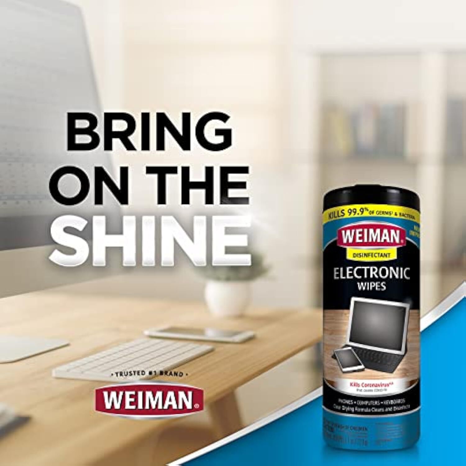 Weiman Disinfecting Electronic Cleaning Wipes For Keyboards, Tablets, E-readers,