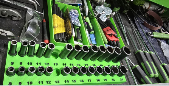 3/8 socket tray fits Snap On