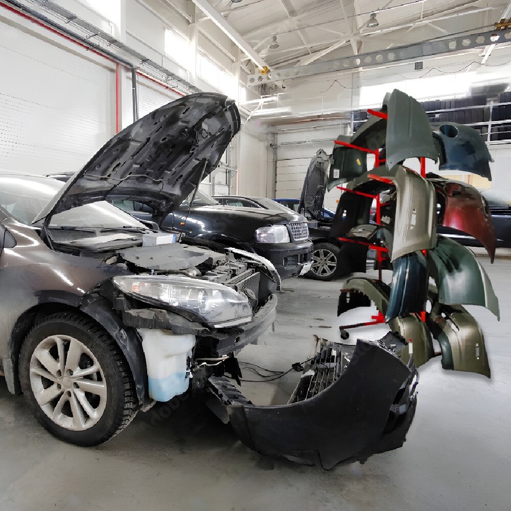 Floor Mobile Bumper Storage Rack - Double Sided Bumper Storage Rack