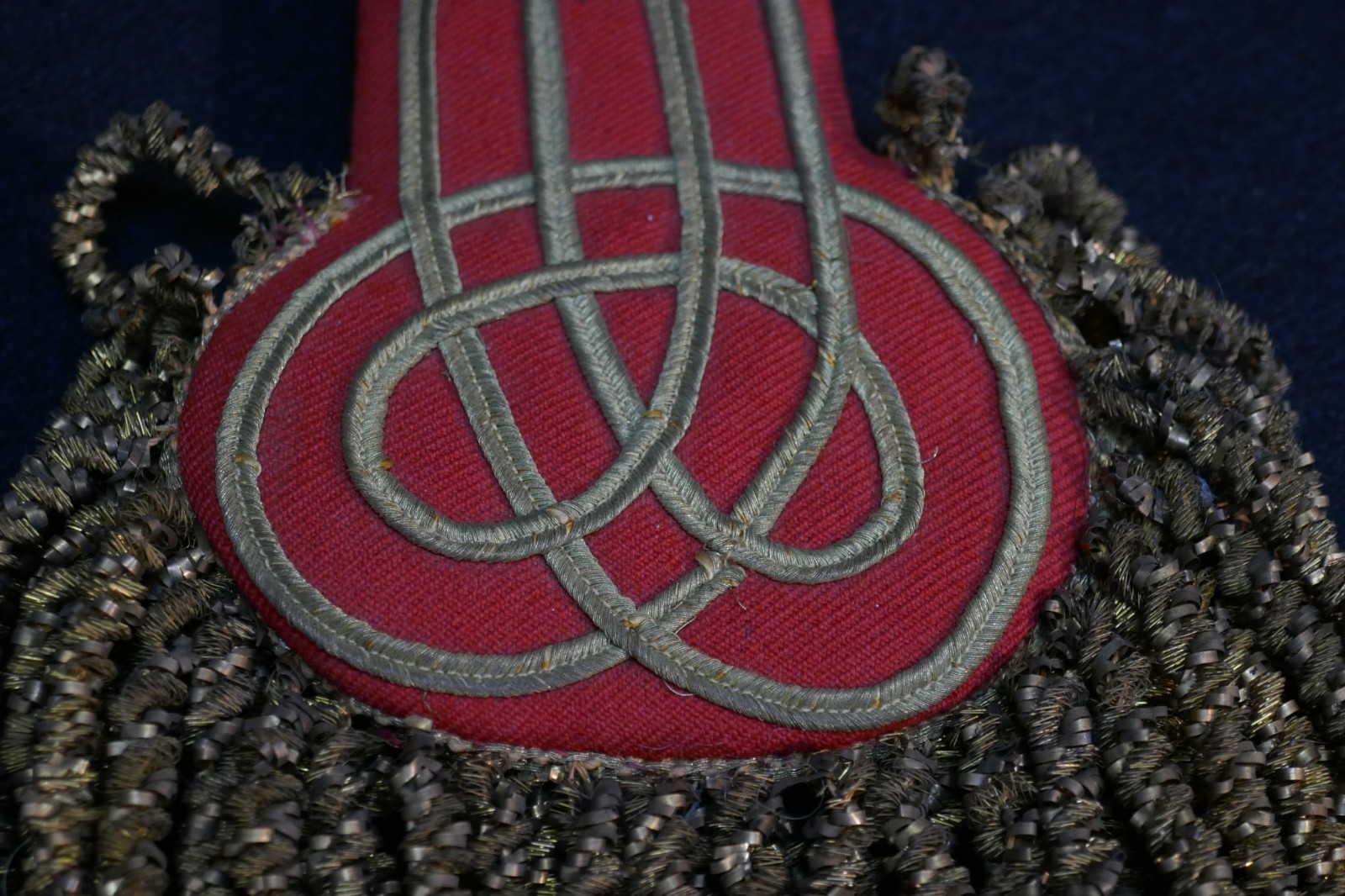 Original WW1 British Army Officer Dress Epaulette Shoulder Board Kings Crown