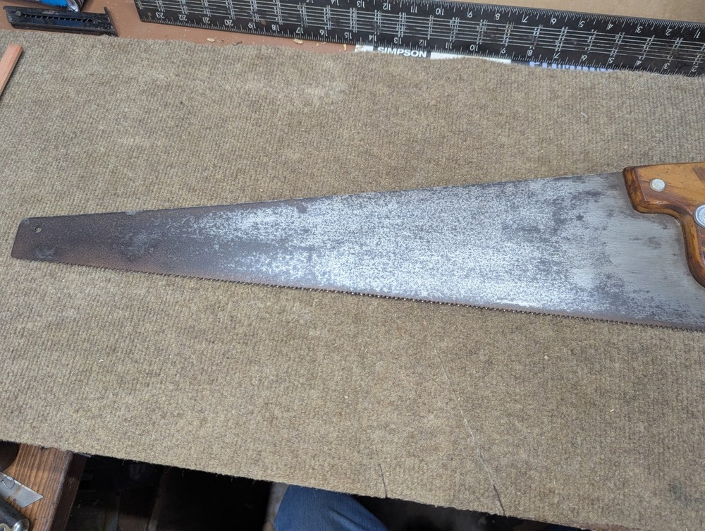 vintage disston hand saw
