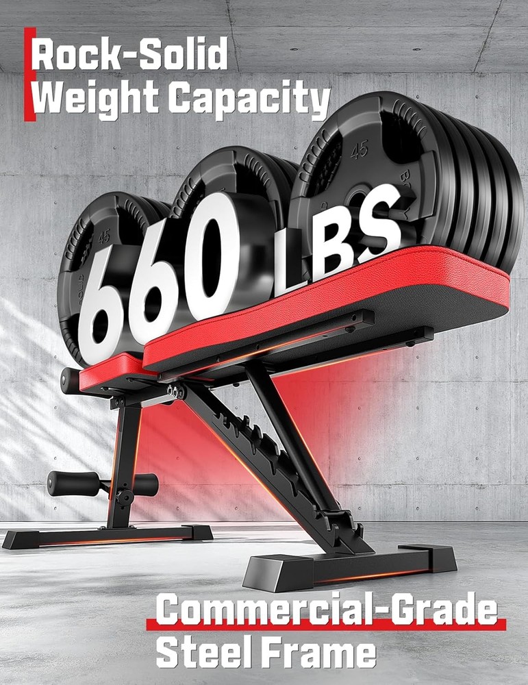 Adjustable Weigh Bench Workout Bench Home Gym Adjustable & Foldable Workout