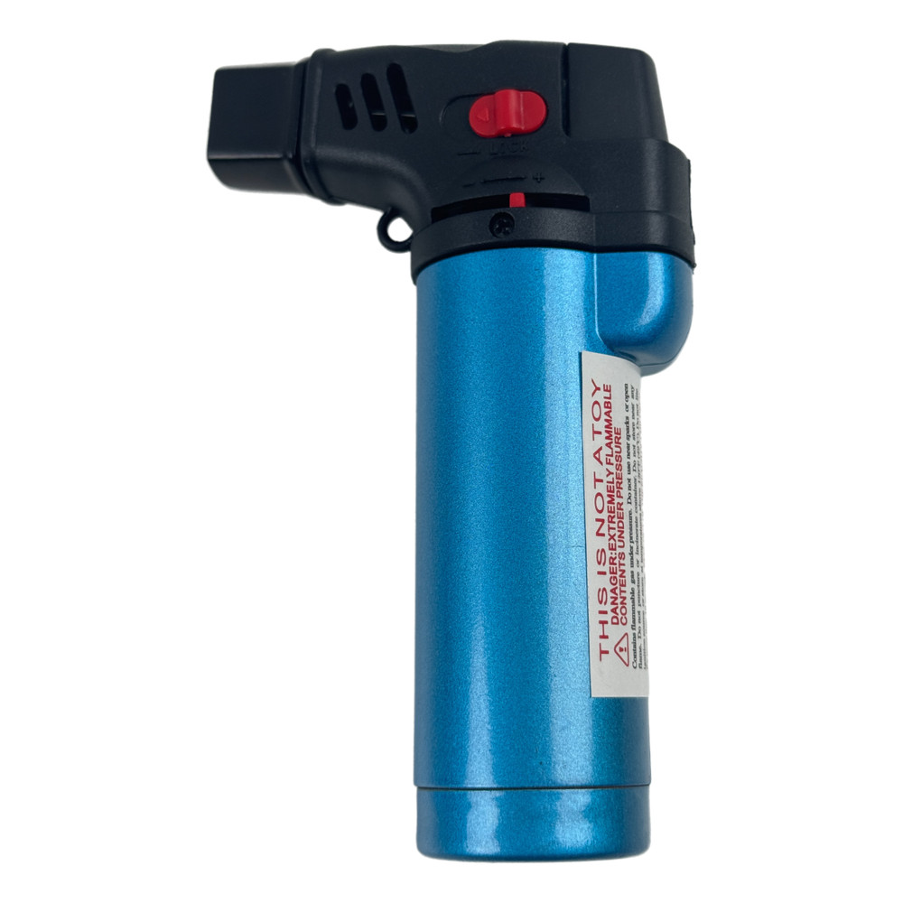 4 Pack Jumbo 4" Jet Flame Double Torch Refillable Lockable Windproof metalcolor