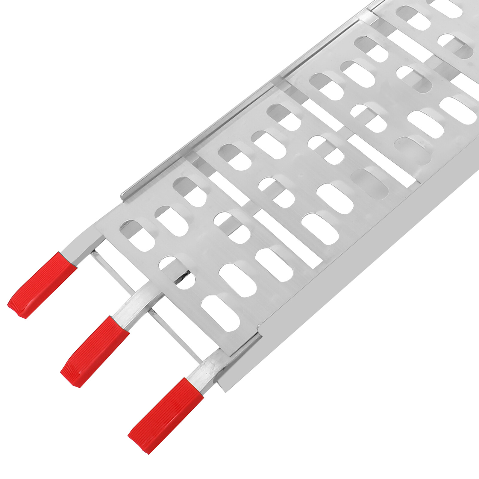 Pair 7.5 ft Aluminum Arched Motorcycle ATV/UTV Truck Lawn Folding Loading Ramps