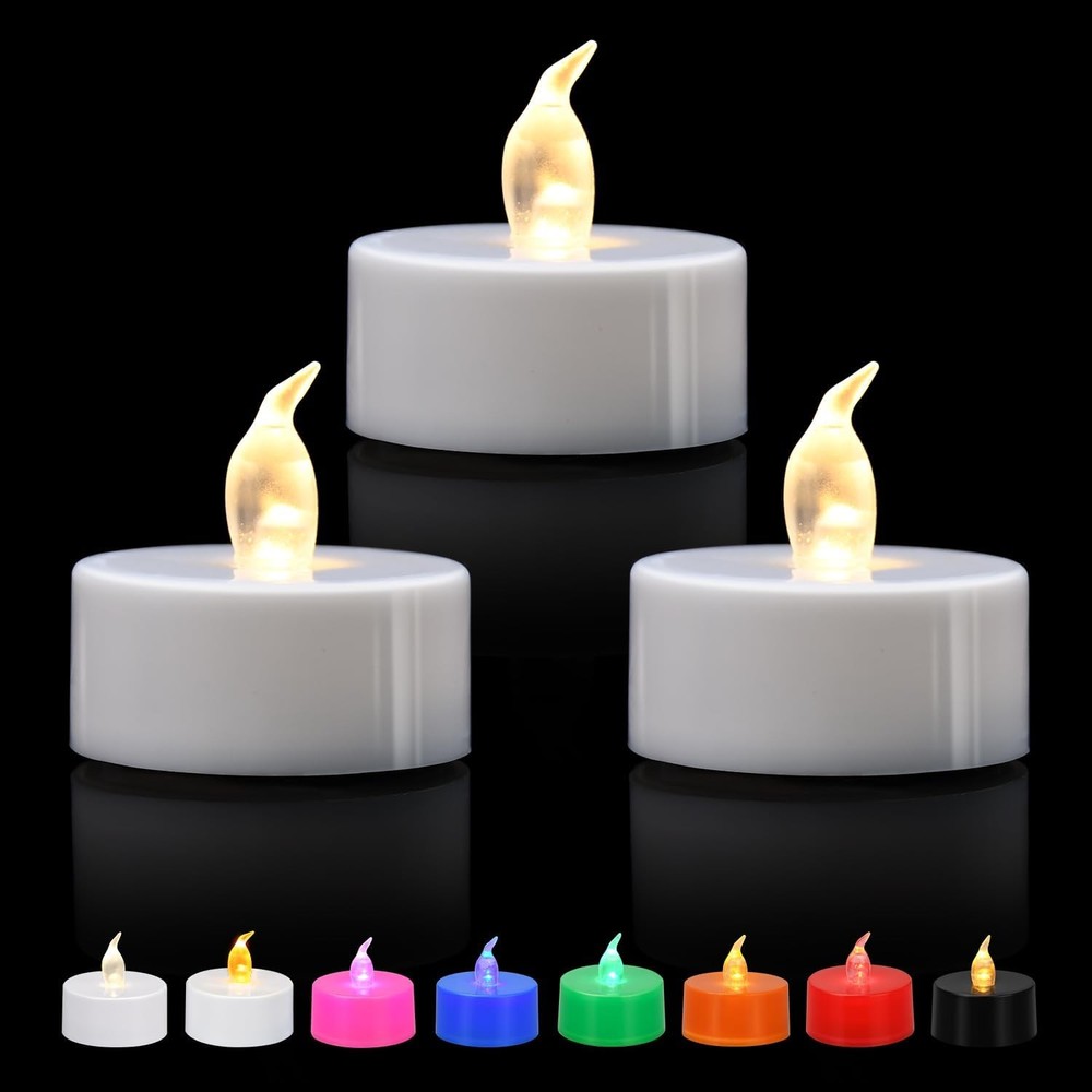 KOABY LED Tea Lights Flickering Battery Warm White Decorative Set
