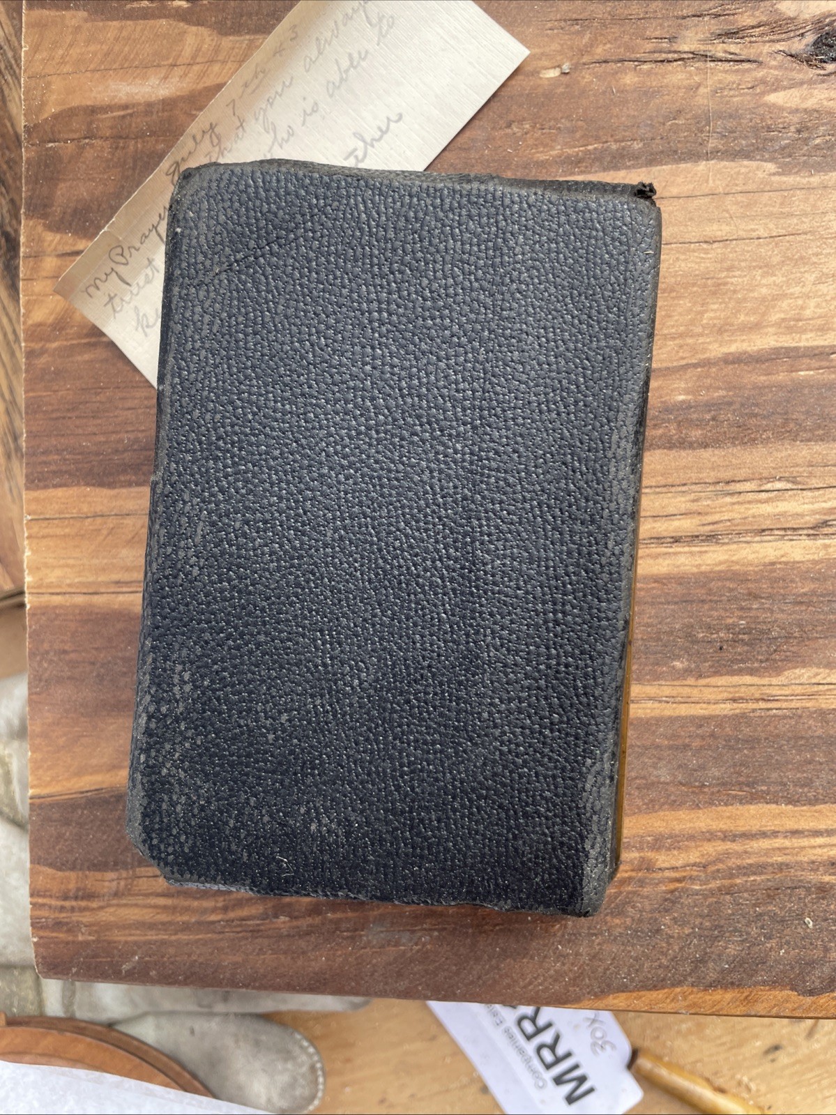 WWII Heart Shield Bible Prayer Book Gold Tone