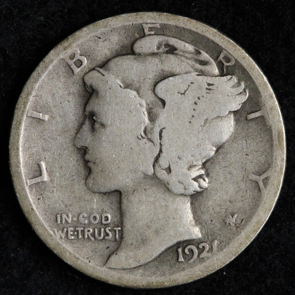 1921 Mercury Silver Dime VG+ E262 UREK