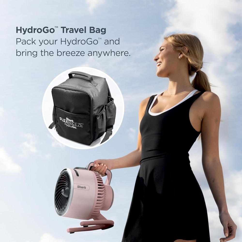 Shark FlexBreeze HydroGo Travel Padded Backpack Bag w/ Multi Outer Pockets