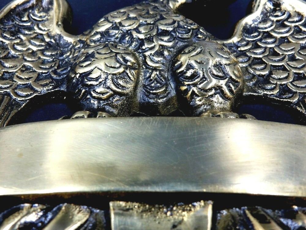 VINTAGE SOLID BRASS PATRIOTIC AMERICAN BALD EAGLE DOOR KNOCKER