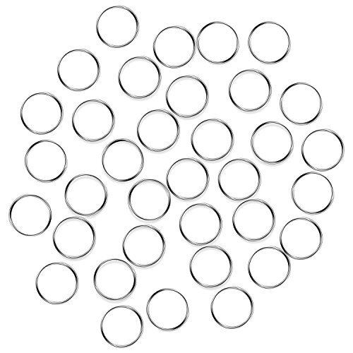 Fushing 100Pcs Stainless Split Rings, Crystal Chandeliers 12mm, Silver