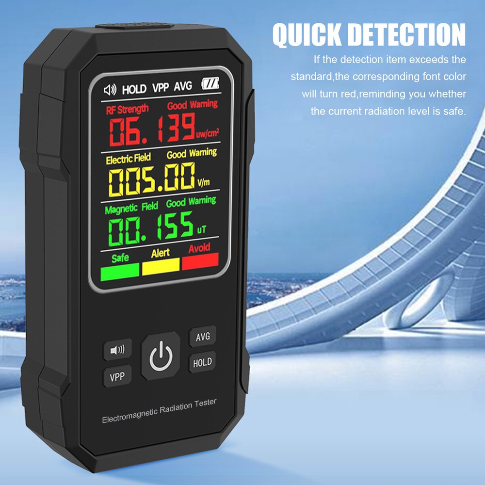 Digital EMF Meter Electromagnetic LCD Field Radiation Detector Geiger Counter