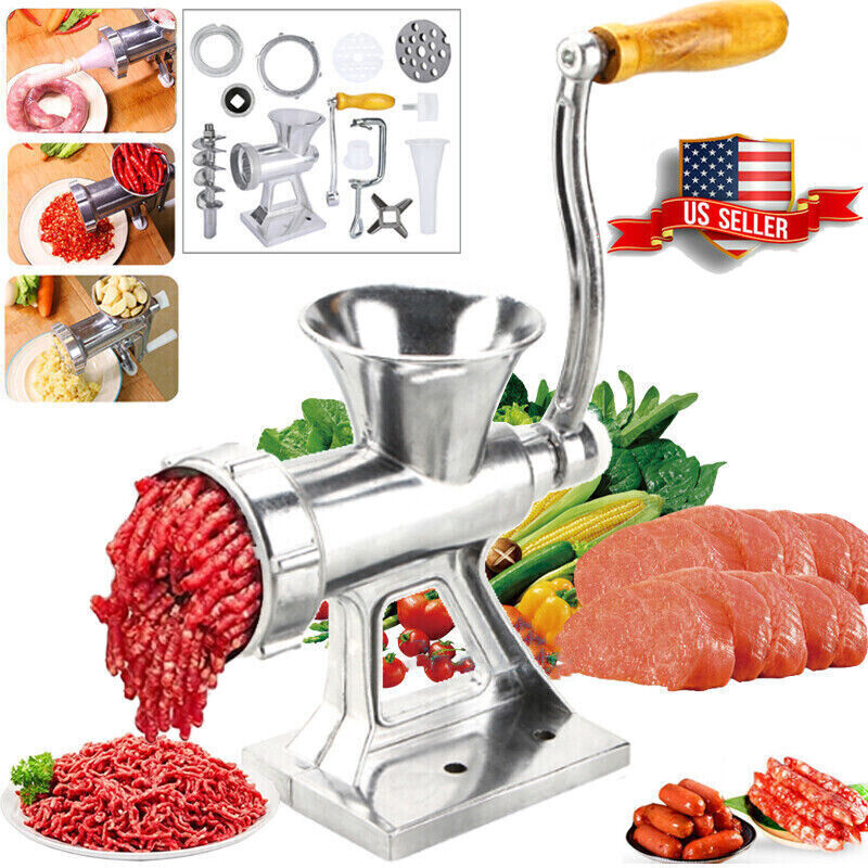 Heavy Duty Meat Grinder Mincer Stuffer Manual Sausage Filler Sauce Maker Machine