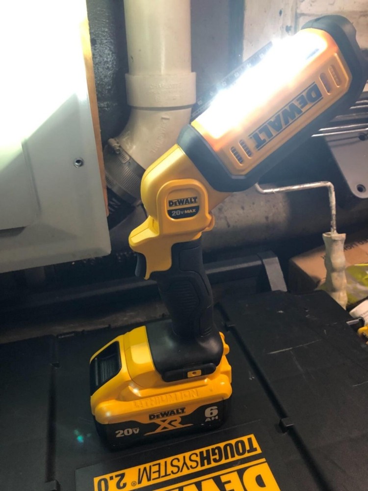DEWALT 20V MAX LED Work Light, Rechargeable Flashlight, Pivoting Head, (DCL050)
