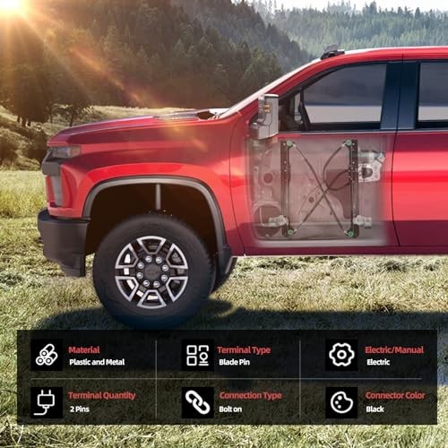 Driver Side Power Window Regulator Assembly W/Motor Compatible for Rear Left