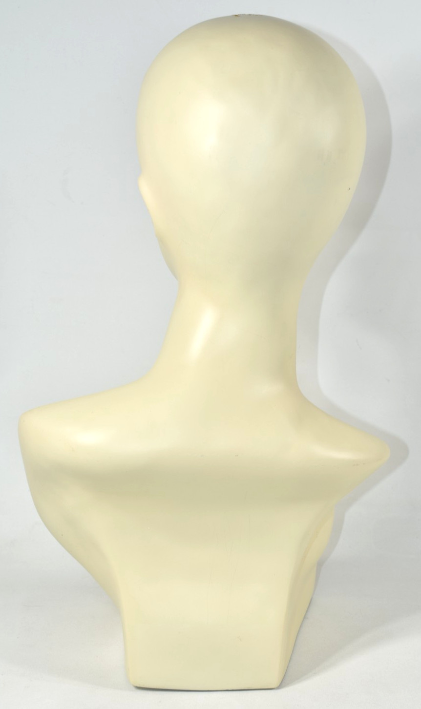 Vintage Mannequin Woman Wig Hat Display Head Bust Painted Makeup Beverly Johnson