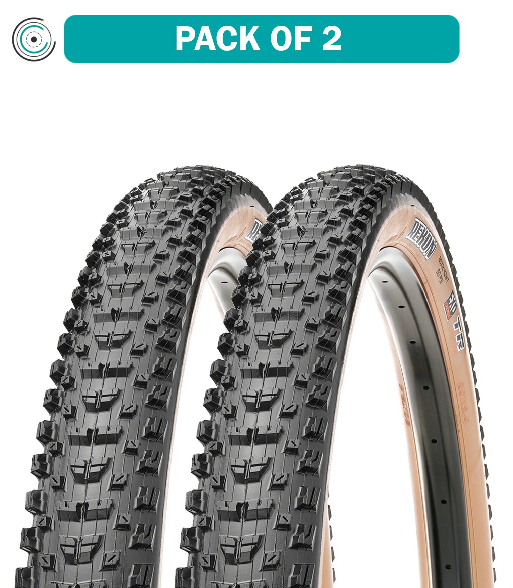 Pack of 2 Maxxis Rekon Tire 29 x 2.4 Tubeless Black/Dark Tan Dual EXO