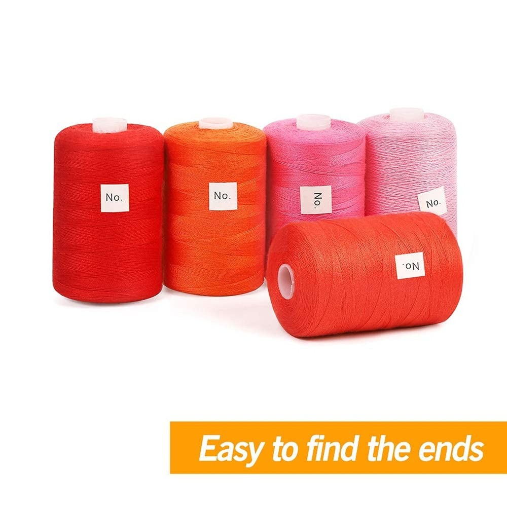 NEX 24 PCS Sewing Thread Kit, 24 Colors 1000yd Spool Polyester Thread Assortm...