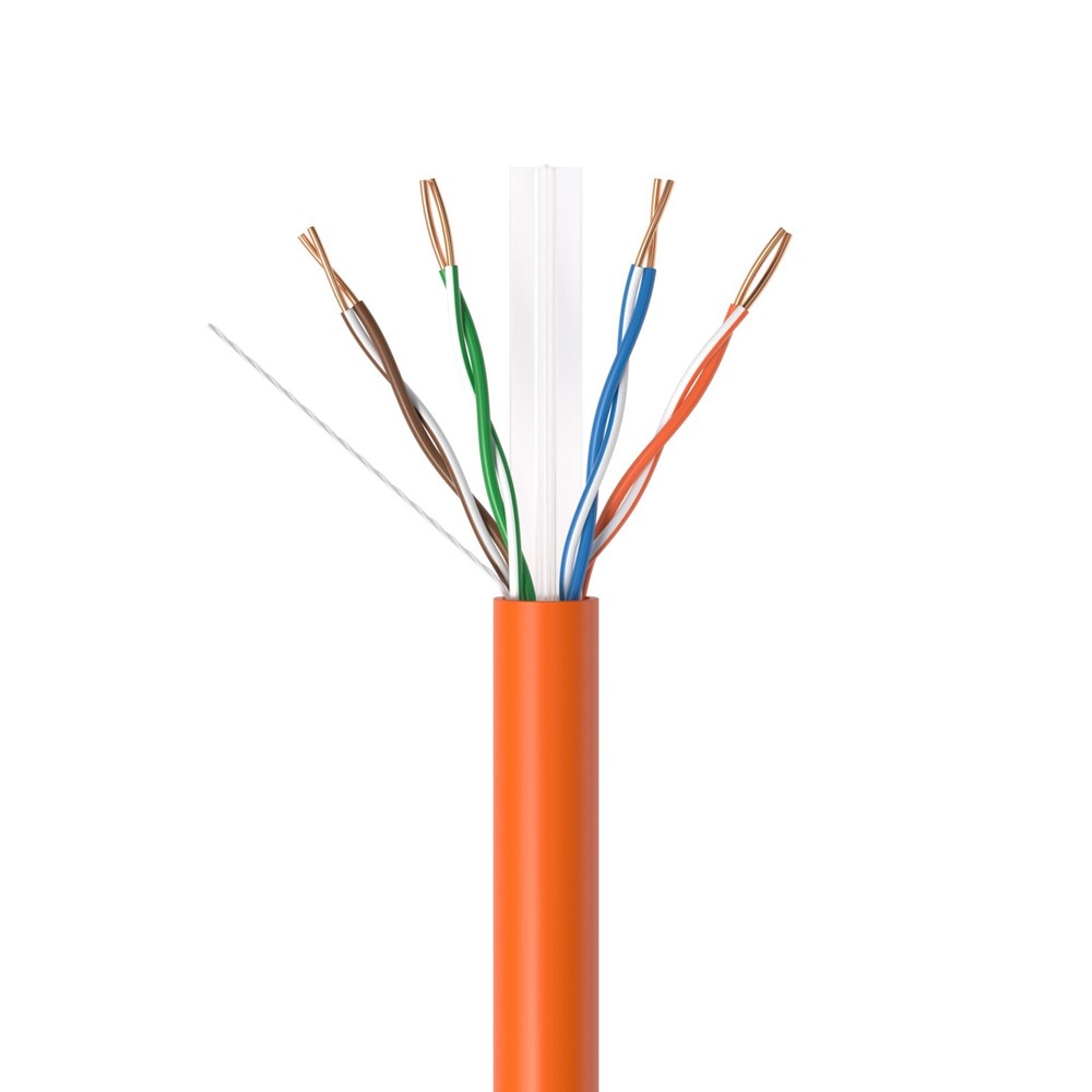 Bulk CAT6 ETL Rated Cable 1000ft 500ft Riser CMR Solid Bare Copper RJ45 Ethernet