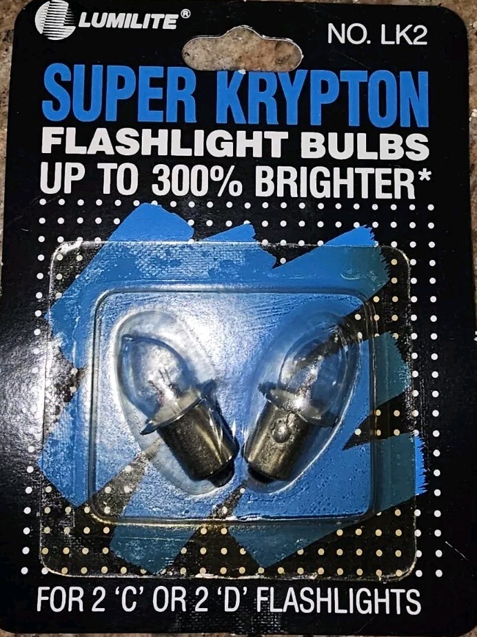 Lumilite Super Krypton Bulbs PR2 LK2 pair