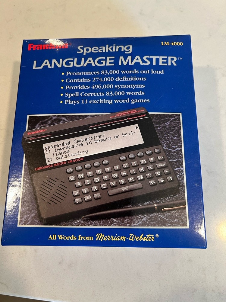 Language Master Franklin LM4000 Talking Pronouncing Dictionary Thesaurus Tested